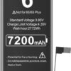 7200mAh] Battery for iPhone 6, 2024 New Upgraded High Capacity 0 Cycle Li-Polymer Replacement Battery for iPhone 6 Models A1586, A1589, A1549 with Complete Professional Repair Tool Kit - Image 5